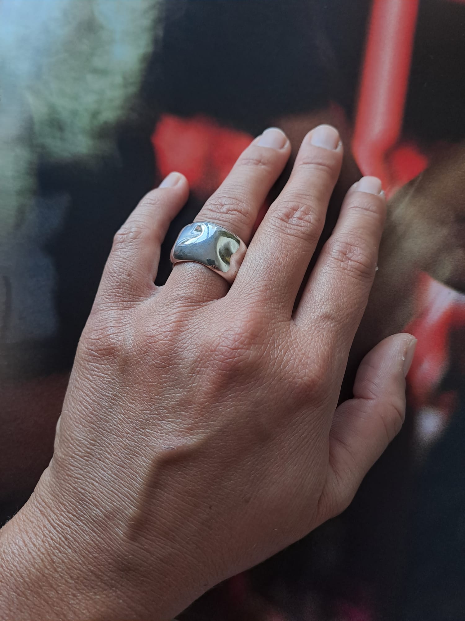 Anillo bold maxi en plata - Imagen 3