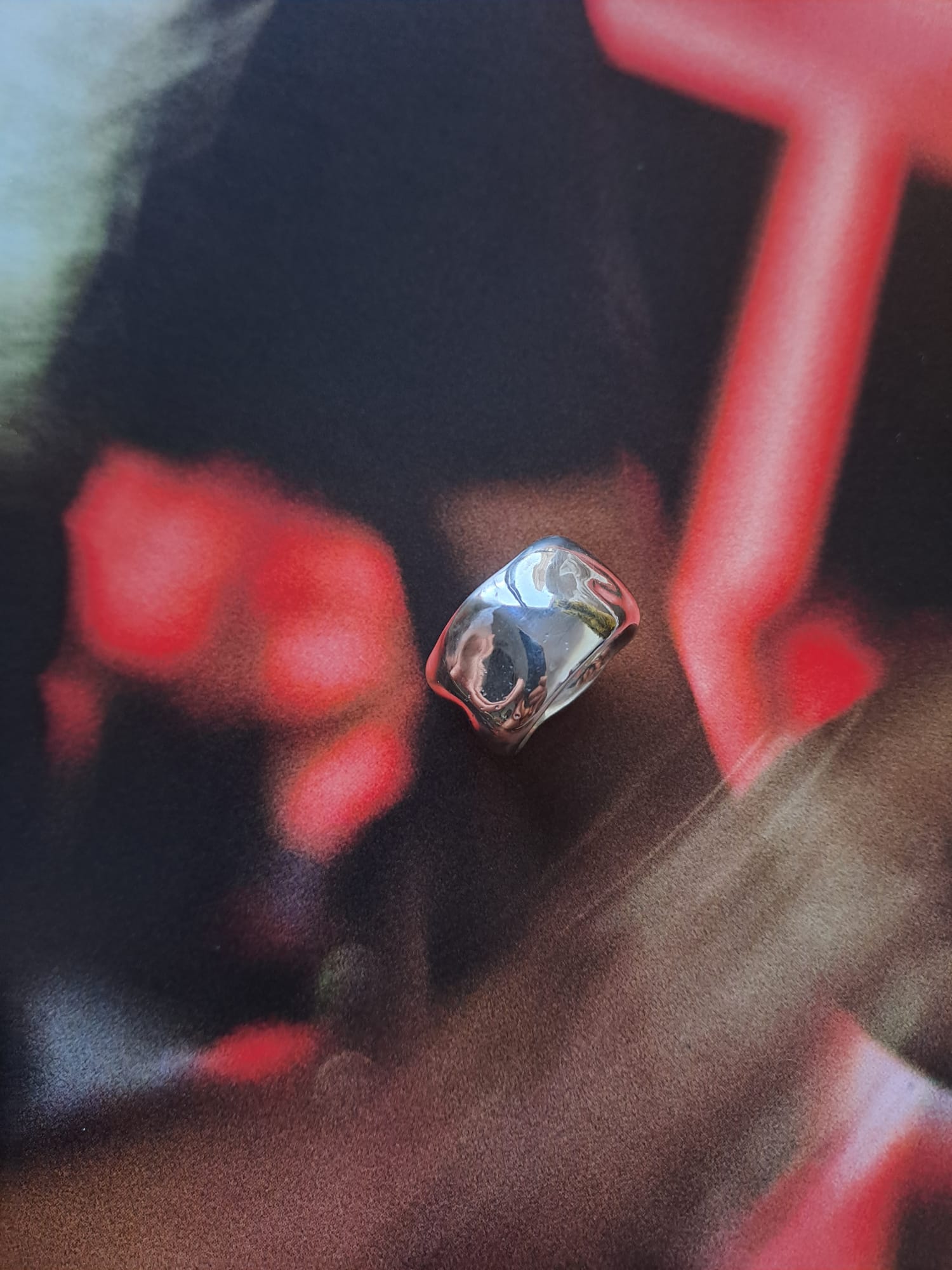 Anillo bold maxi en plata - Imagen 4